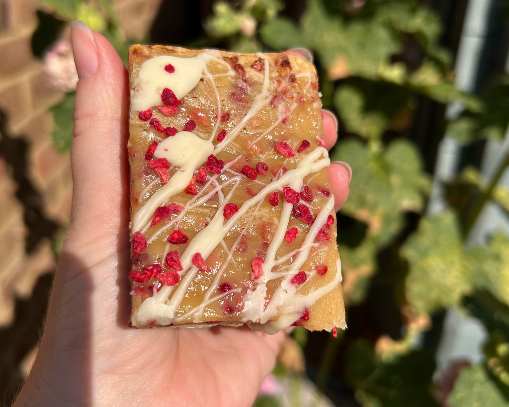 Lemon and Raspberry Blondie
